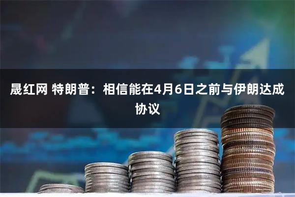 晟红网 特朗普：相信能在4月6日之前与伊朗达成协议