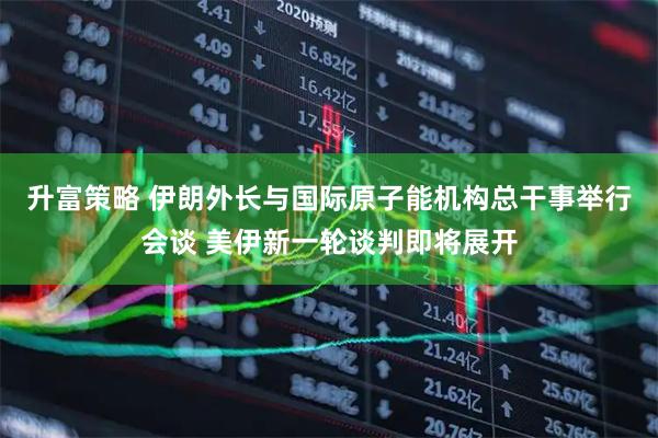 升富策略 伊朗外长与国际原子能机构总干事举行会谈 美伊新一轮谈判即将展开