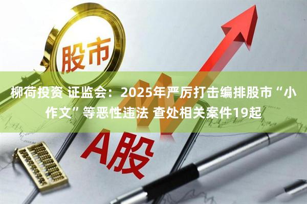柳荷投资 证监会:2025年严厉打击编排股市“小作文”等恶性违法 查处相关案件19起