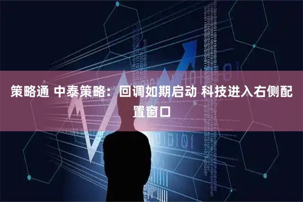 策略通 中泰策略:回调如期启动 科技进入右侧配置窗口